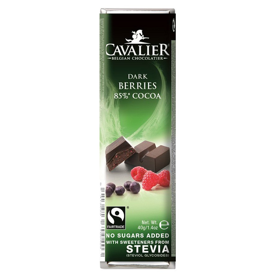Baton z deserowej czekolady z owocami leśnymi Cavalier, 40g