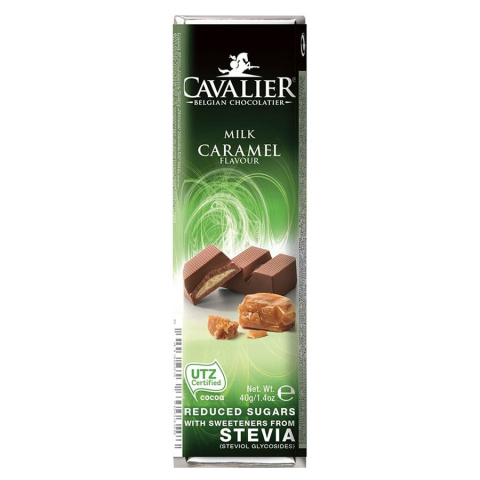 Baton z mlecznej czekolady z nadzieniem karmelowym Cavalier, 40g