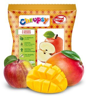 Chipsy z jabłka z sokiem z mango Crispy Natural, 18g