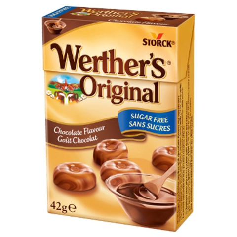 Karmelki o smaku czekoladowym bez cukru Werther's Original, 42g