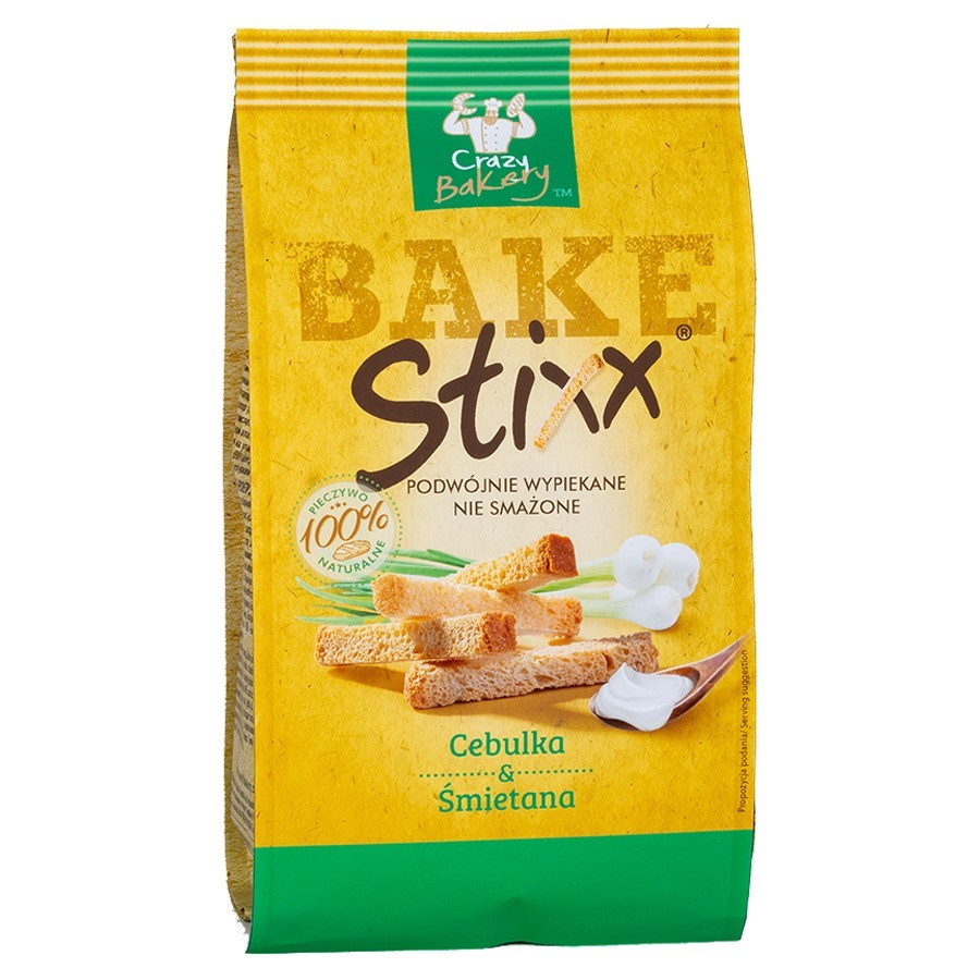 Paluszki chlebowe Śmietana i Cebula BAKE Stixx, 60g