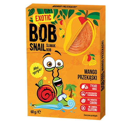 Przekąska mango bez dodatku cukru Bob Snail, 60g
